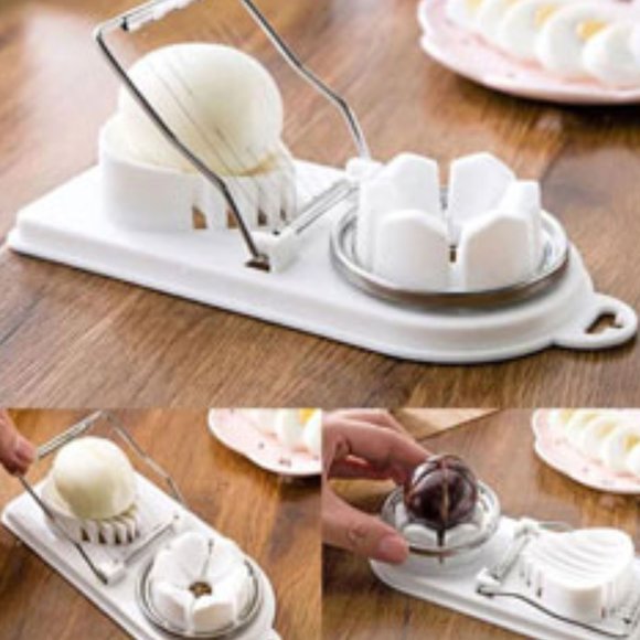 2 In 1 Stainless Steel Boiled Egg Slicer Mushroom Tomato Kitchen Choper (2 Pack) - Picture 4 of 10